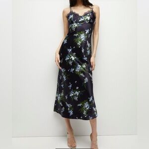 VERONICA BEARD Bixie Silk Slip Midi Dress Sz 16